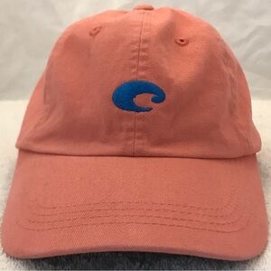 Costa "C" for Costa Rica Adjustable Light Orange Cotton Travel Baseball Cap
